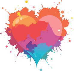 Watercolor Splat Heart