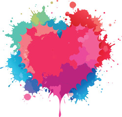 Watercolor Splat Heart