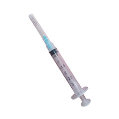 Transparent Medical Syringe Isolated on Background – 3ml Disposable Injection Tool