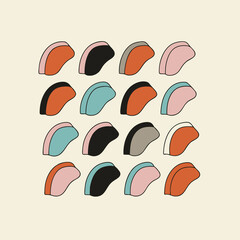 Abstract Pastel Shapes Pattern