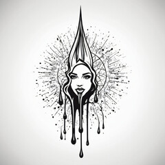Clean, versatile for tattoo ideas, t-shirts, and digital art