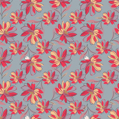 Seamless abstract floral.abstract background, beautiful, blossom, drawn, floral, flower background, flowers
