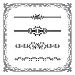 Fototapeta premium Minimal Rope Elements for Design