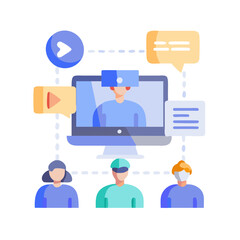 Video Conference Team Communication Online Training Presentation Meeting