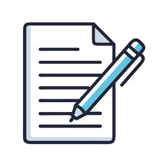 Document and Pen: Writing, Signing, or Taking Notes