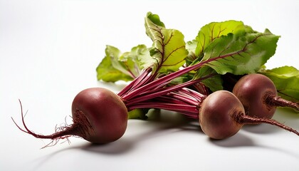 red beet isolated on white