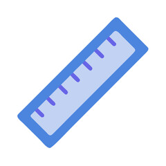Blue Ruler Illustration - School and Educational Supplies