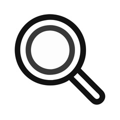 Simple Black and White Magnifying Glass Search Icon