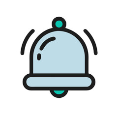 Vibrant Bell Icon: Notification Symbol, Alert, Alarm