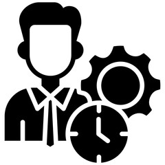 Time Management glyph icon