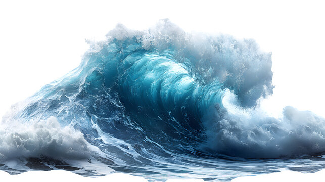 A high-definition, realistic wave shape element, isolated on a white background.