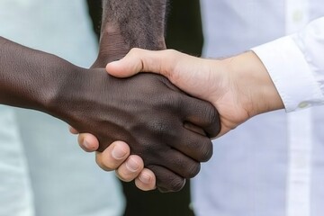 Hands Joined in Unity Symbolizing Connection and Support Among People