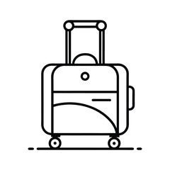 Suitcase isolated on white background