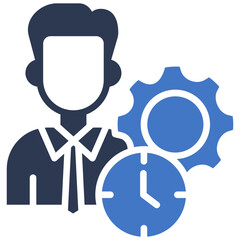 Time Management glyph color icon