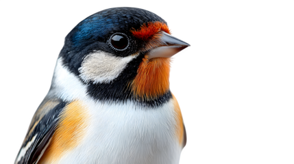 American goldfinch bird isolated on white background