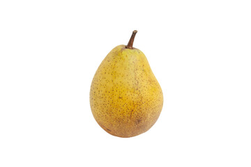 Ripe yellow pear isolated on white
