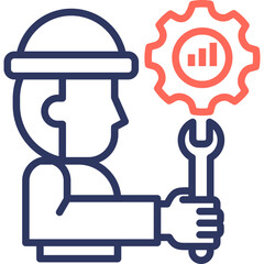 Obraz premium Workflow Optimization line color icon