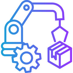 Obraz premium Process Automation line gradient icon