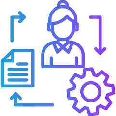 Project Management line gradient icon