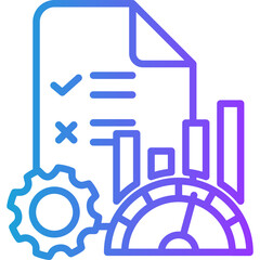 Fototapeta premium Efficiency Metrics line gradient icon