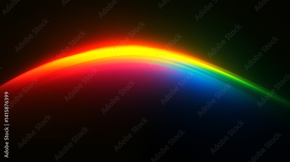 Aufkleber colorful rainbow arching gracefully across a dark backdrop creates a vibrant focal point for artisti