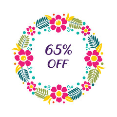 Floral summer wish card Floral summer sale background Watercolor hello summer background