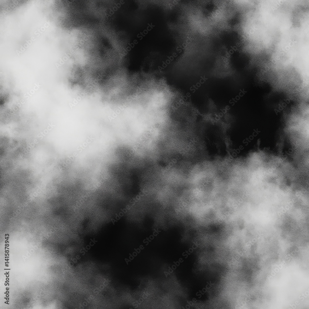 Poster exploring the enigmatic beauty of black and white fog textures in a decorative setting