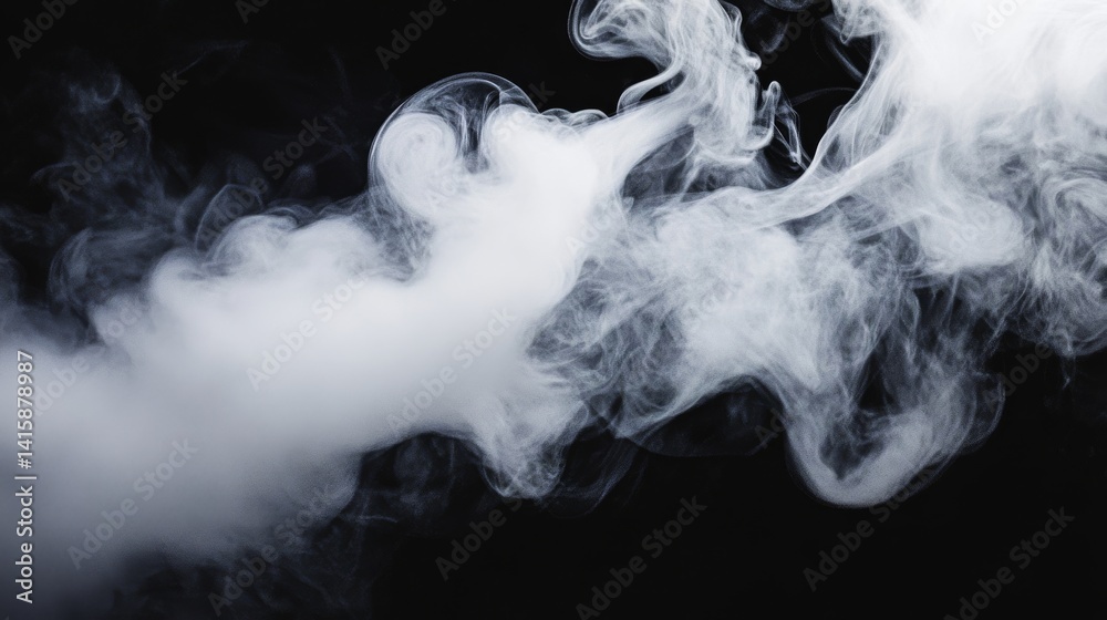 Poster mysterious white magical smoke swirling through the air, creating an enchanting atmosphere that spar
