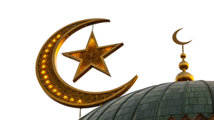 Gold star with mosque