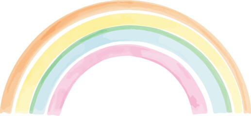 Fototapeta premium Rainbow watercolor vector illustration.