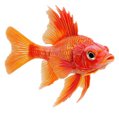 Fototapeta premium Orange fish with large fins
