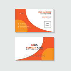 A Simple Modern Orange Color Business Card Design