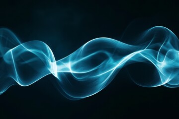 Serene Blue Wave: Abstract Flowing Design