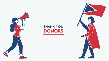 Thank you donors, announcement, fundraising campaign