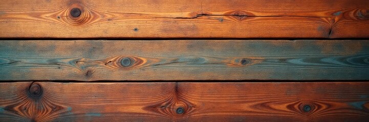 Naklejka premium Wooden plank texture with cracks and imperfections, dark wood planks background, dark wood