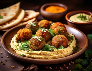 Falafel mit Hummus und Taboulé
