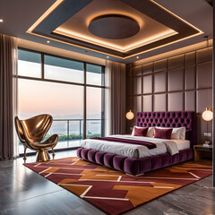 interior luxury apartment comfortable bedroom-3