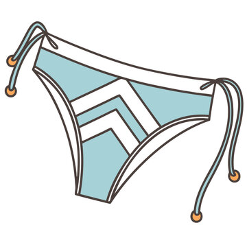 blue bikini bottom with white accents clip art preview