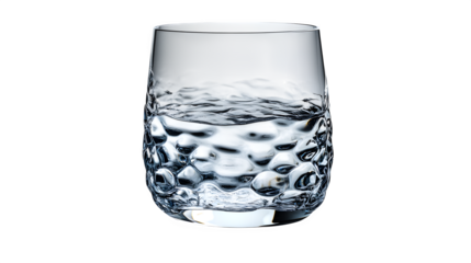 Clear glass of water, high-definition, realistic look, isolated on white background