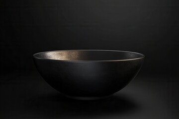 Black Ceramic Bowl: Elegant Minimalist Design