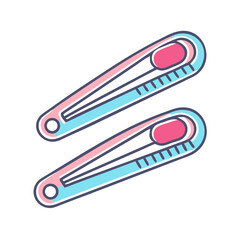 Two adorable pastel colored hair clips for styling and decoration purposes