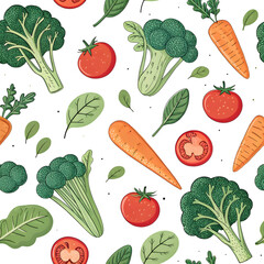 vegetables seamless pattern