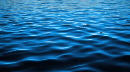 Fototapeta premium Deep blue water surface with gentle ripples.