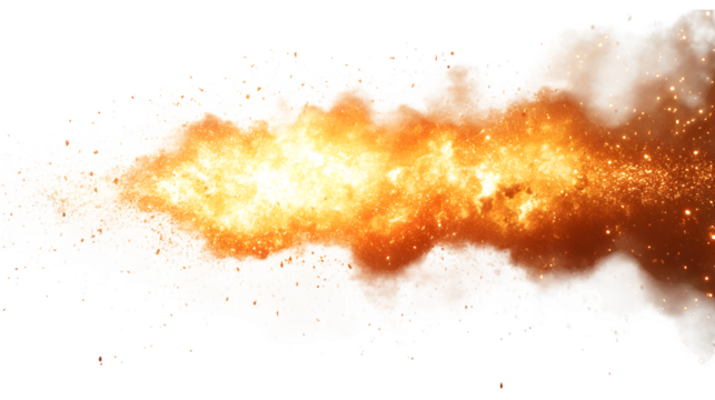 bright spark burst effect isolated on white background, high-definition, realistic look