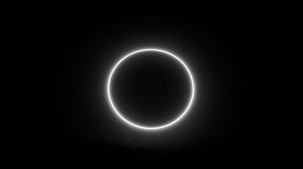 Obraz premium circular halo of soft light fading into darkness