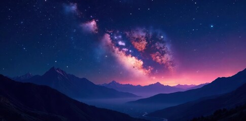 Vast expanse of starry void in the dark night sky, emptiness, cosmos