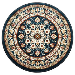 Obraz premium Round rug isolated on transparent background