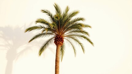 Palm Tree Silhouette: A Serene Minimalist Study in Warm Light