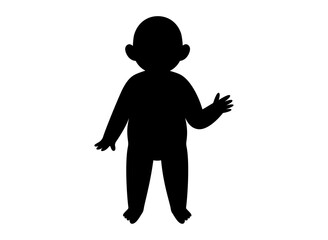 Black silhouette of a child