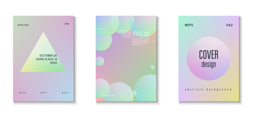 Holographic Background. Blue Triangle Set. 3d Design. Abstract Poster. Fluorescent Neon Illustration. Cyberpunk Creative Placard. Digital Banner. Violet Holographic Background